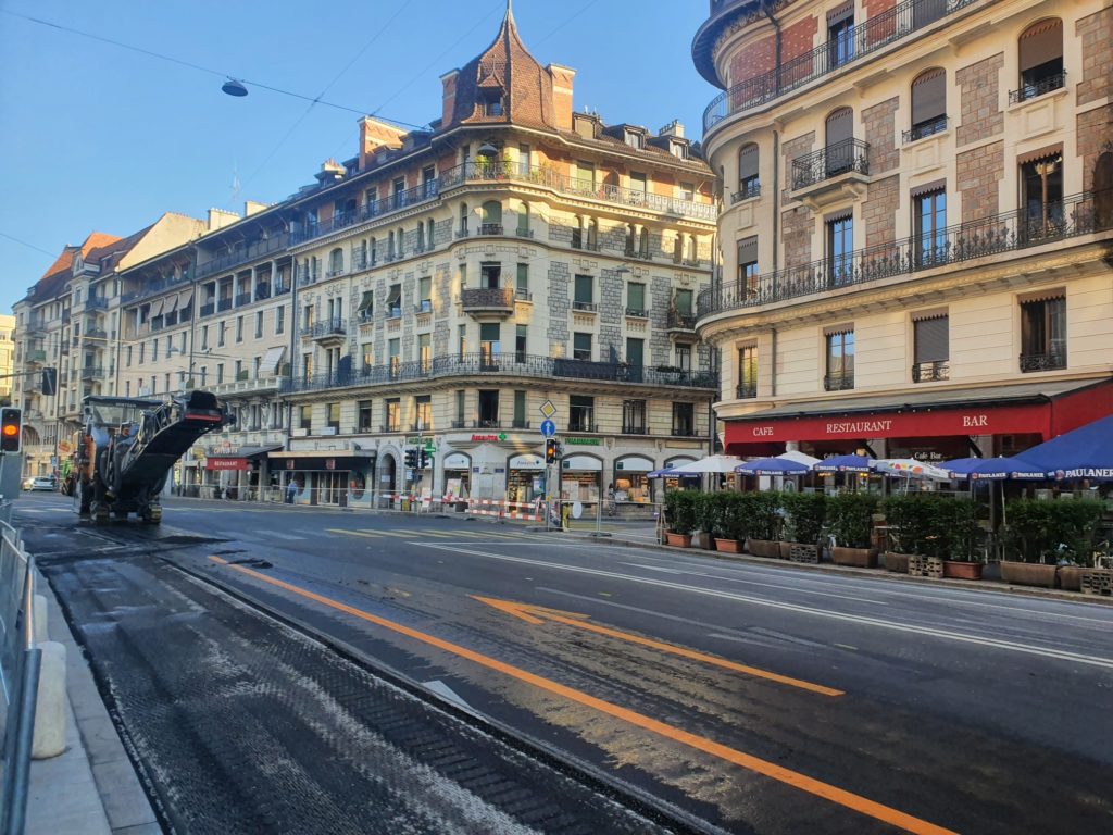 Nouvel aménagement cyclable en ville de Genève